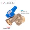 Hausen 1/2 in. and 3/4 in. Brass 1/4 Turn Spigot x Sweat Sillcock, 5PK HA-SC107-5